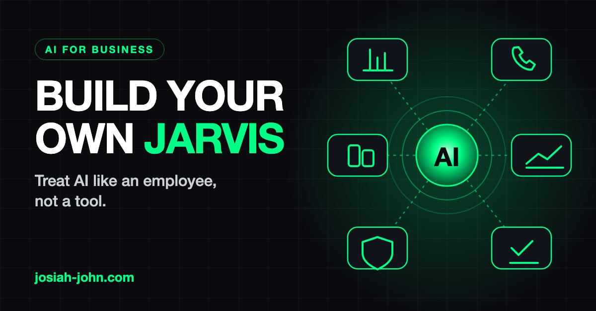 Build your own Jarvis. Treat AI like an employee, not a tool. An AI core connected to reports, calls, tickets, charts, security and tasks.
